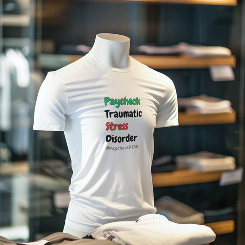 Paycheck Traumatic Stress Disorder T-Shirt – Funny Worklife Tee