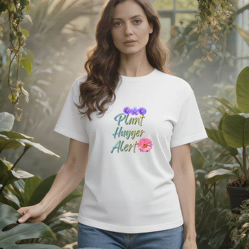 Plant Hugger Alert T-Shirt | Funny Plant Lover Gift Tee