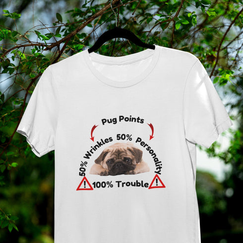 Pug Points T-Shirt – Funny Dog Lover Tee for Pug Owners & Pet Lovers