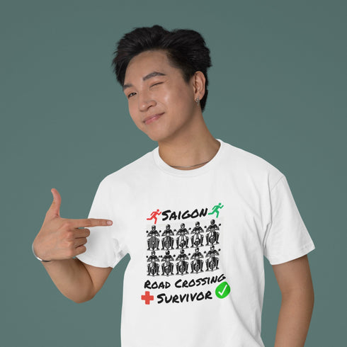 Saigon Road Crossing Survivor T-Shirt | Fun & Unique Vietnam Souvenir