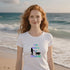 The Dog's In Charge funny dog owner tee in white — premium cotton pet parent apparel for who really runs the house
