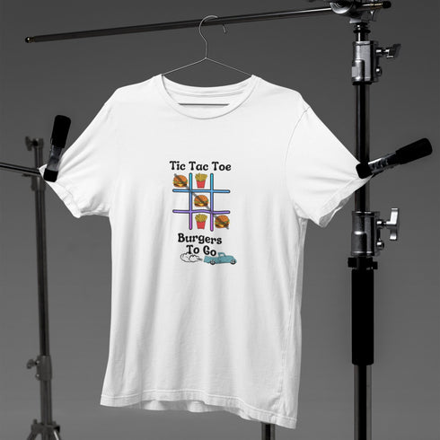 Tic Tac Toe Burgers To Go T-Shirt – Funny Fast Food Tee