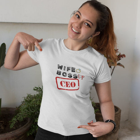 WIFE BOSS CEO T-Shirt – Funny Empowerment Shirt for Women