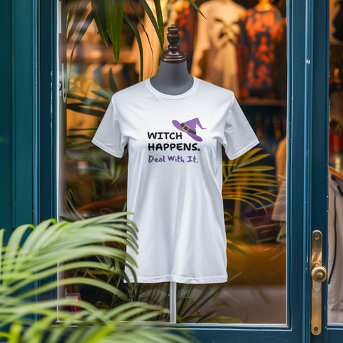 Witch Happens? Deal With It! Halloween T-Shirt - Spooky & Funny Tee