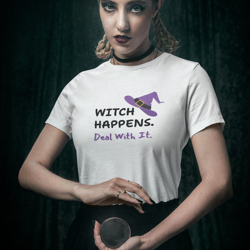 Witch Happens? Deal With It! Halloween T-Shirt - Spooky & Funny Tee