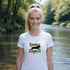 Zoomie Legend graphic t-shirt in white — funny dog zoomies shirt for proud owners of canine tornadoes